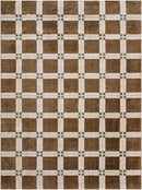 La Luna Brown Modern Checkered Area Rug - BlueJay Avenue