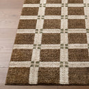 La Luna Brown Modern Checkered Area Rug - BlueJay Avenue