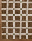 La Luna Brown Modern Checkered Area Rug - BlueJay Avenue