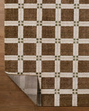 La Luna Brown Modern Checkered Area Rug - BlueJay Avenue