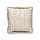 Lark Stripe Sand Throw Pillow for Couch, 18" - BlueJay Avenue