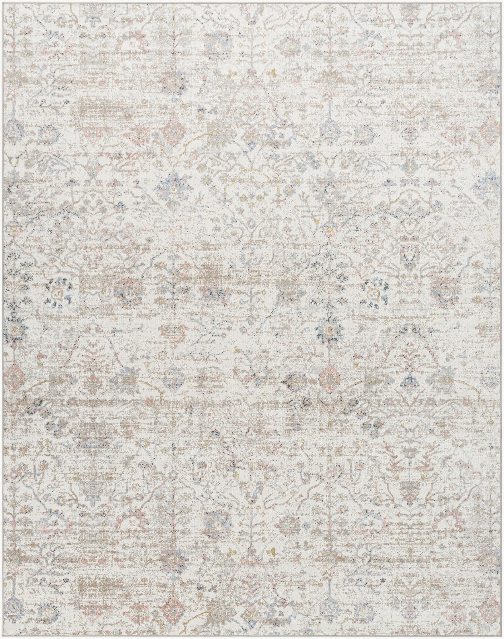 Lavadora Traditional Washable Rug––Cream Kitchen Runner Rug - BlueJay ...