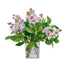Lilac Artificial Flower in Glass Vase - 15" - BlueJay Avenue