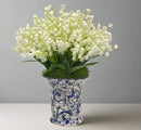 Lily Of The Valley Silk Arrangement In Flared Vase - BlueJay Avenue