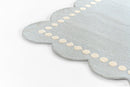 Lily Scalloped Wool Blue Nursery Area Rug - BlueJay Avenue