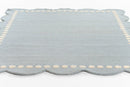 Lily Scalloped Wool Blue Nursery Area Rug - BlueJay Avenue