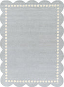Lily Scalloped Wool Blue Nursery Area Rug - BlueJay Avenue