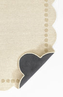 Lily Scalloped Wool Nursery Cream Rug - BlueJay Avenue