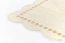 Lily Scalloped Wool Nursery Cream Rug - BlueJay Avenue