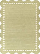 Lily Scalloped Wool Nursery Rug in Green - BlueJay Avenue