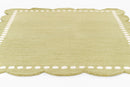Lily Scalloped Wool Nursery Rug in Green - BlueJay Avenue