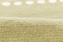 Lily Scalloped Wool Nursery Rug in Green - BlueJay Avenue