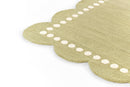 Lily Scalloped Wool Nursery Rug in Green - BlueJay Avenue