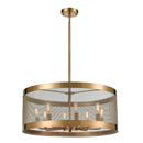 Line in the Sand 8 - Light Modern Gold Drum Chandelier - BlueJay Avenue