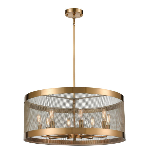 Line in the Sand 8 - Light Modern Gold Drum Chandelier - BlueJay Avenue
