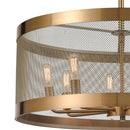 Line in the Sand 8 - Light Modern Gold Drum Chandelier - BlueJay Avenue