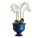 Linea Blue Ceramic Planter, Tall - BlueJay Avenue