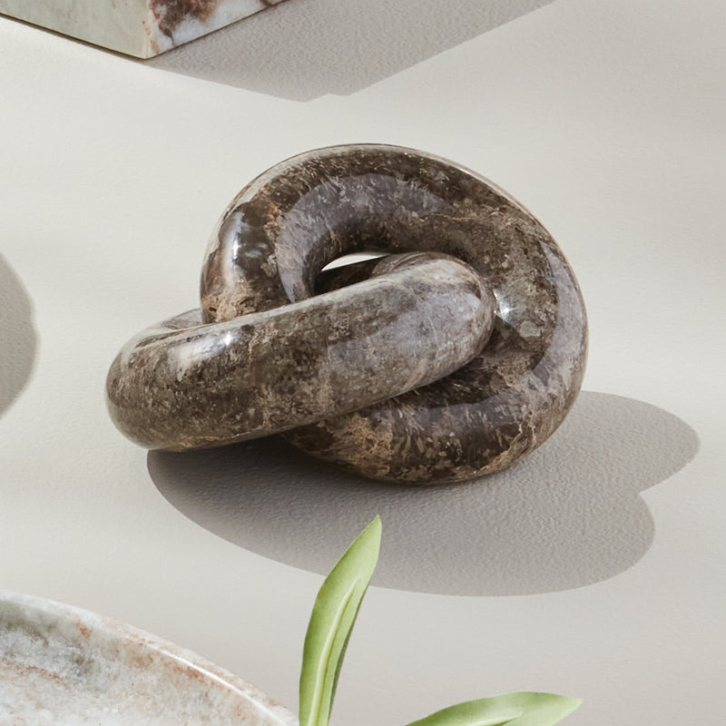 Link Marble Ring Sculpture Decorative Accent Piece - BlueJay Avenue