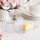 Magnolia Glass Butter Dish with Lid - BlueJay Avenue