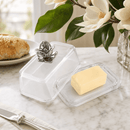 Magnolia Glass Butter Dish with Lid - BlueJay Avenue
