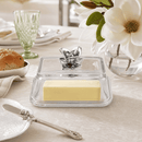Magnolia Glass Butter Dish with Lid - BlueJay Avenue