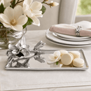 Magnolia Rectangular Aluminum Serving Tray, 6" x 12" - BlueJay Avenue