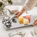 Magnolia Rectangular Aluminum Serving Tray, 6" x 12" - BlueJay Avenue