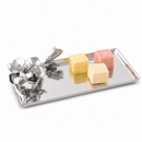 Magnolia Rectangular Aluminum Serving Tray, 6" x 12" - BlueJay Avenue