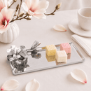 Magnolia Rectangular Aluminum Serving Tray, 6" x 12" - BlueJay Avenue