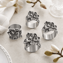 Magnolia Set of 4 Napkin Rings - BlueJay Avenue