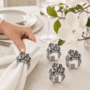 Magnolia Set of 4 Napkin Rings - BlueJay Avenue