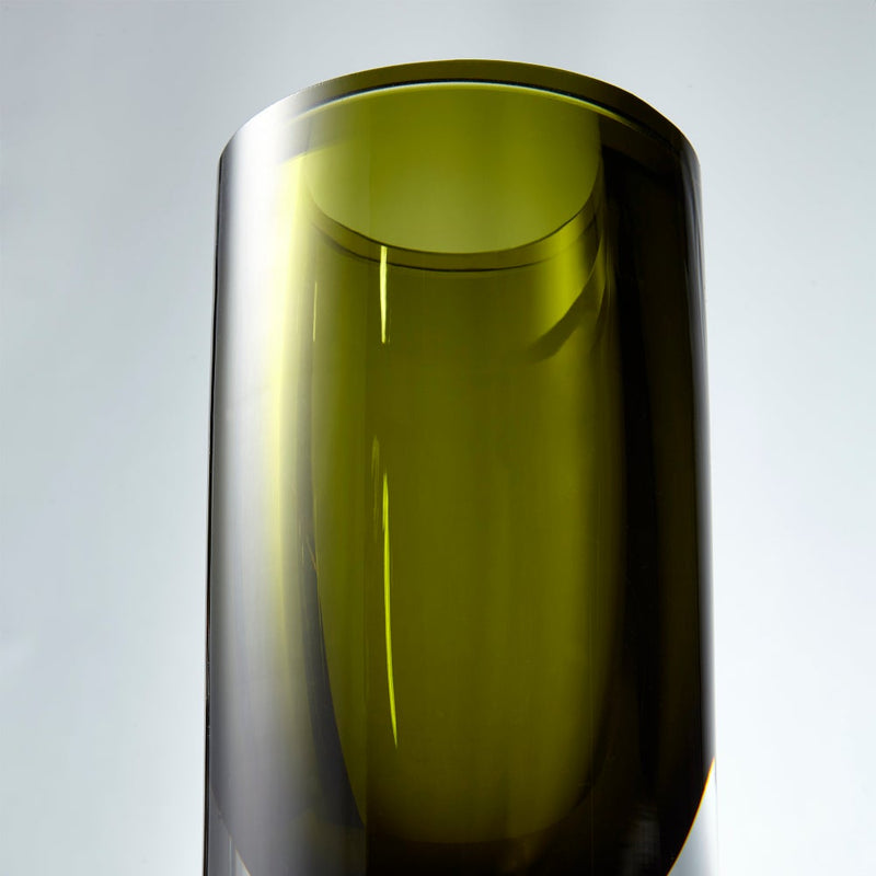 Majeure Glass Vase, Green - BlueJay Avenue