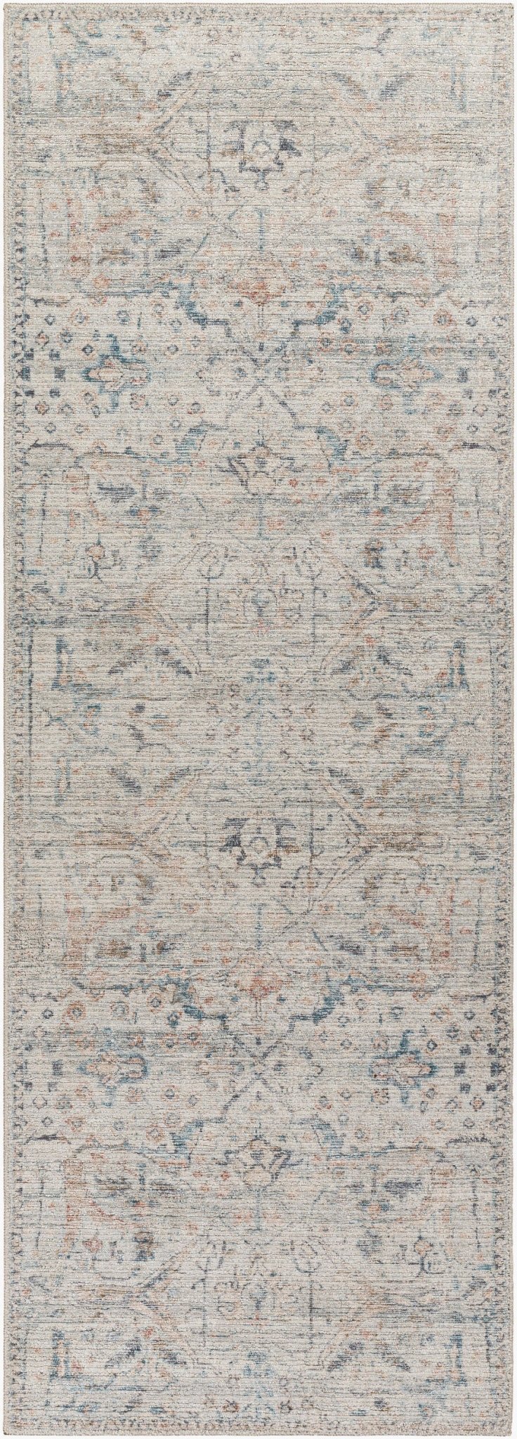 Marlene Cream & Blue Traditional Area Rug - BlueJay Avenue