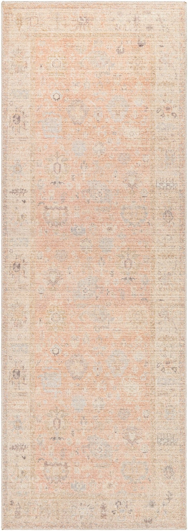 Marlene Dusty Pink Machine Woven Traditional Area Rug - BlueJay Avenue