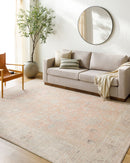 Marlene Dusty Pink Machine Woven Traditional Area Rug - BlueJay Avenue