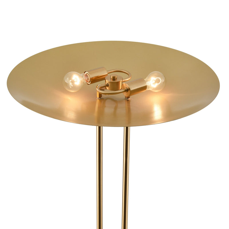 Marston Gold Floor Lamp in Aged Brass - BlueJay Avenue