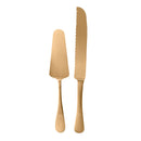 Mepra Brescia Ice Oro 2 - Piece Matte Gold Cake Serving Set – 18/10 Stainless Steel - BlueJay Avenue