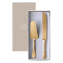 Mepra Brescia Ice Oro 2 - Piece Matte Gold Cake Serving Set – 18/10 Stainless Steel - BlueJay Avenue