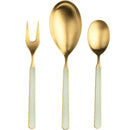 Mepra Fantasia 18/10 Stainless Steel Ice Gold Serving Utensils Set - BlueJay Avenue