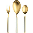 Mepra Fantasia 18/10 Stainless Steel Ice Gold Serving Utensils Set - BlueJay Avenue