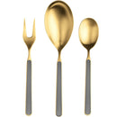 Mepra Fantasia 18/10 Stainless Steel Ice Gold Serving Utensils Set - BlueJay Avenue