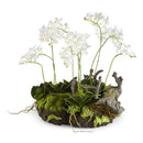 Mini Dendrobium with Rustic Artificial Flower Arrangement Drop - In 16" - BlueJay Avenue
