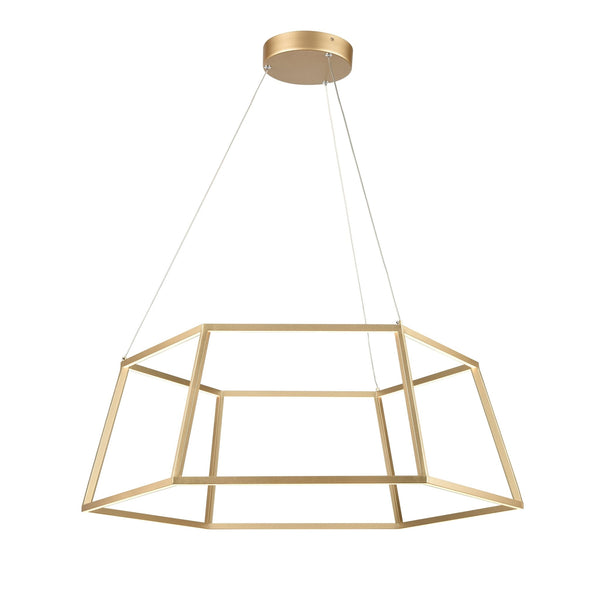 Minimalist Dimmable LED Gold Chandelier - BlueJay Avenue