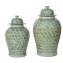 Mint Green Fish Scale Ginger Jar - BlueJay Avenue