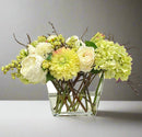 Mix Fall Hydrangea & Rose Silk Flower Arrangement In Flair - BlueJay Avenue