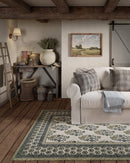 Momeni Cotswold Green Floral English Cottage Hand Tufted Wool Rug - BlueJay Avenue