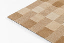 Momeni Fletcher Beige Wool Modern Checkered Rug - BlueJay Avenue