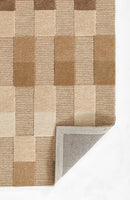 Momeni Fletcher Beige Wool Modern Checkered Rug - BlueJay Avenue