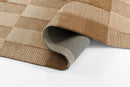 Momeni Fletcher Beige Wool Modern Checkered Rug - BlueJay Avenue