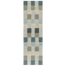 Momeni Fletcher Blue Modern Wool Checkered Rug - BlueJay Avenue